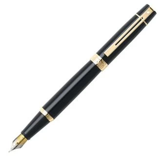 Sheaffer 300 Glossy Black GT Fountain Pen - Medium Nib