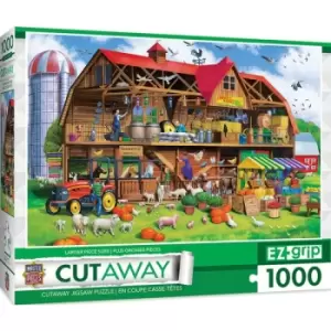 Masterpieces Puzzle Cutaway Family Barn Ez Grip Puzzle 1000 piece jigsaw puzzle