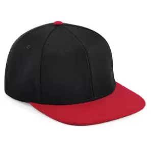 Beechfield Unisex Adult Two Tone Baseball Cap (One Size) (Black/Red)