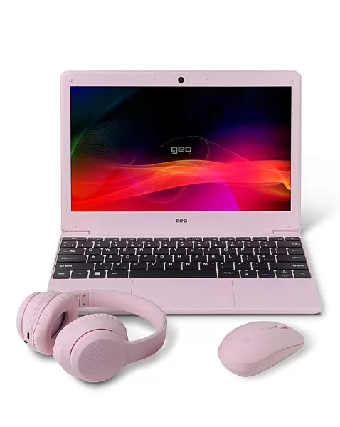 Geobook 110 11.6" Pink Laptop Bundle