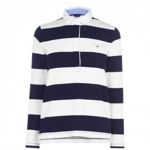 Gant Gant Long Sleeve Rugby Shirt - 433 Eve Blue