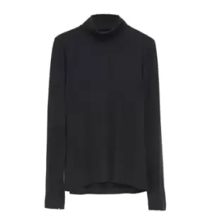 French Connection Venetia Jersey Roll Neck Top - Black