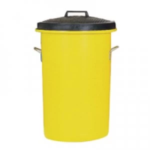 Slingsby Heavy Duty Coloured Dustbin Yellow 85 Litre 311971