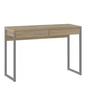 Oak Desk with 2 Drawers & Metal Legs - Function