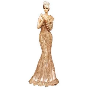 Bolero Collection Lady Figurine in Gold Dress 34cm