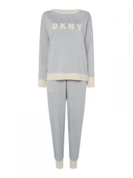 DKNY Logo sweat and jogger set Grey