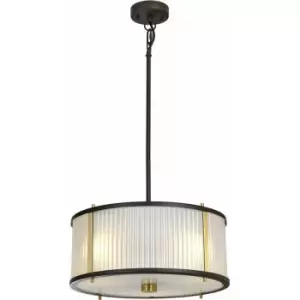 3 Bulb Ceiling Pendant Museum Bronze Dark Brown Painted / Aged Brass LED E27 60W