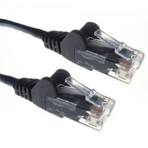 Zexum Black RJ45 Cat6 High Quality LSZH 24AWG Stranded Snagless UTP Ethernet Network LAN Patch Cable - 1 Meter