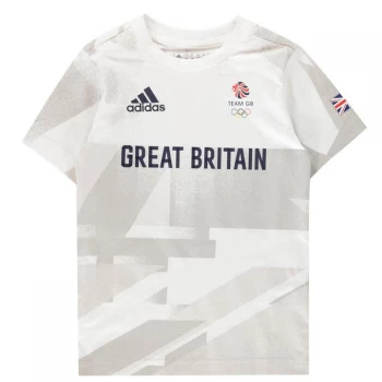 adidas Team Great Britain T Shirt Juniors - White