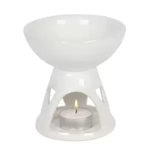 White Deep Bowl Oil burner