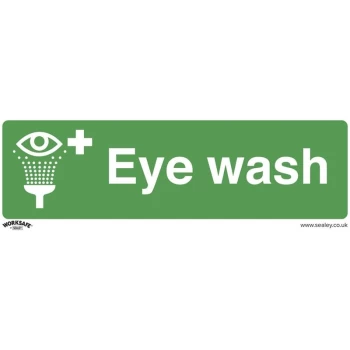 Sealey SS58V10 Safe Conditions Safety Sign - Eye Wash - Self-Adhesive Vinyl - Pack of 10