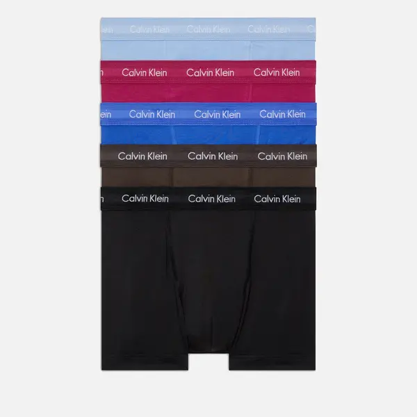 Calvin Klein Stretch Cotton-Blend 5-Pack Trunks - M