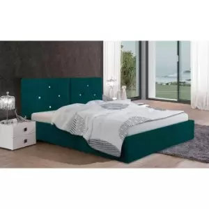 Envisage Trade - Cubana Upholstered Beds - Plush Velvet, Small Double Size Frame, Green - Green