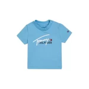 Tommy Hilfiger Baby Script Logo Tee S/S - Blue