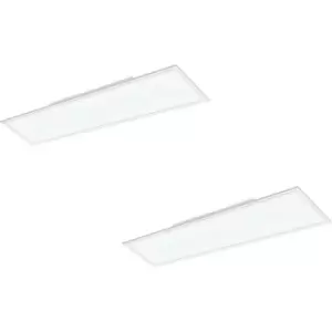 2 PACK Wall / Ceiling Light White 1195mm Slim Strip Panel 33W LED 4000K