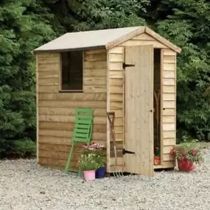 Forest Garden 6X4 Larchlap Apex Roof Overlap Wooden Shed