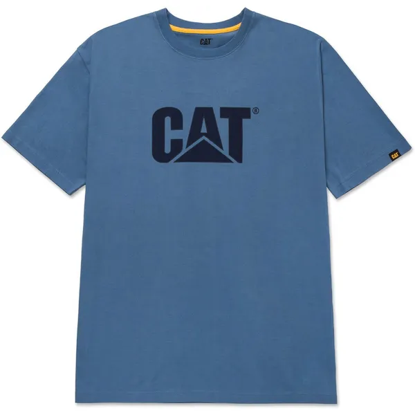 CAT Workwear Mens Classic Trademark Durable Shape Retaining T-Shirt S - Chest 34-37' (87 - 94cm) Coronet Blue CAT521-CORBL-S