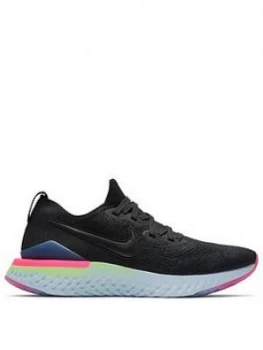 Nike Epic React Flyknit 2 - Black/Multi , Black/Multi, Size 3, Women