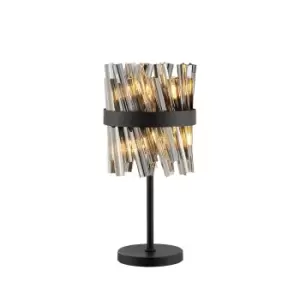 Lysander 6 Light G9, Table Lamp, Satin Black, Smoke