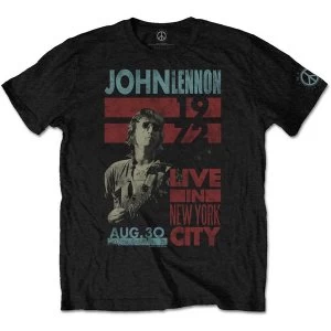 John Lennon - Live in NYC Mens XX-Large T-Shirt - Black