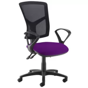 Dams MTO Senza High Mesh Back Operator Chair with Fixed Arms - Blizzard Grey