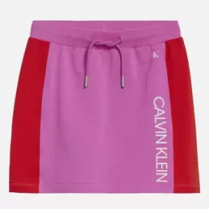 Calvin Klein Girls Colour Block Skirt - Lucky Pink - 12 Years