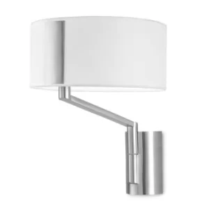 Twist 1 Light Indoor Wall Lamp Satin Nickel, E27