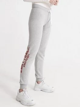 Superdry Track & Field Brushed Joggers - Grey, Size 12, Women