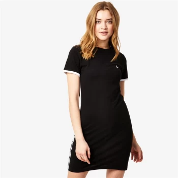 Jack Wills Goodrington Side Stripe Ringer Mini Dress - Black