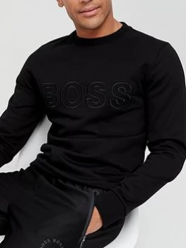 Hugo Boss Stadler Large Logo Sweatshirt Black Size S Men