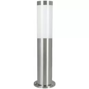 Loops - IP44 Outdoor Bollard Light Stainless Steel 12W E27 450mm Driveway Lamp Post