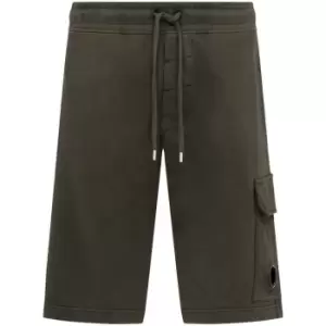 CP COMPANY Micro Lens Fleece Shorts - Green