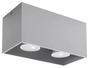 2 Light Ceiling Grey, GU10