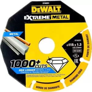 DEWALT Extreme Diamond Metal Cutting Disc 115mm