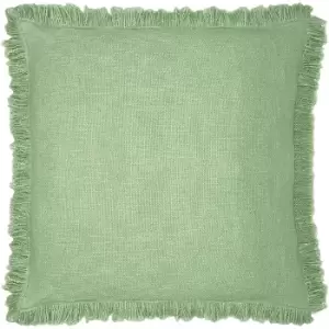 Korin Fringed Cushion Eucalyptus