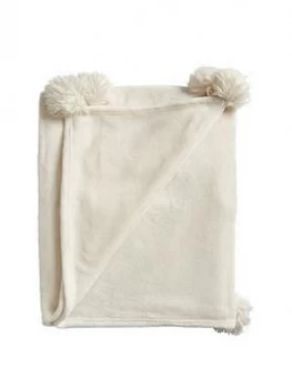 Cascade Home Pom Pom Throw - Ivory