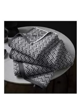 Content By Terence Conran Herringbone Towel Range - Grey