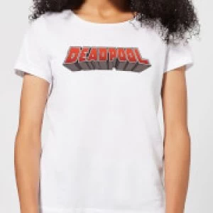 Marvel Deadpool Logo Womens T-Shirt - White - 5XL