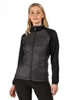 Regatta Clumber Hybrid Jacket - Black , Grey/Black, Size 14, Women