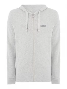 Mens Barbour International Essential Hoodie Grey Marl