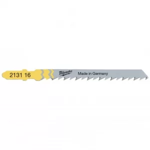 Milwaukee T144D Wood and Plastic Fast Cutting Jigsaw Blades Pack of 5