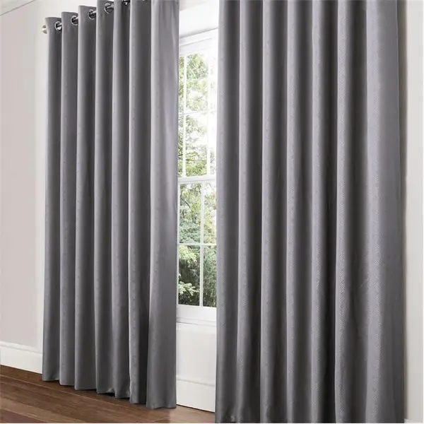 Other Diamond Blackout Ring Top Curtains - Silver 117x183cm