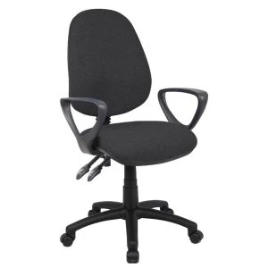 Dams Vantage 100 Operator Chair with Fixed Arms - Charcoal