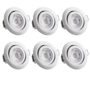 LED Recessed Light Krog 6Pcs White