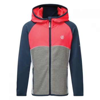 Dare2B Hasty Core Stretch Full Zip Hoodie - DkDnm/NeonPk