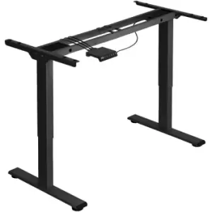 Motorised standing desk frame (70-119cm tall, with memory and anti-collision features) - standing desk frame, computer desk, office desk - black