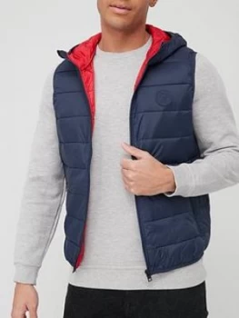 Jack & Jones Hooded Gilet - Navy