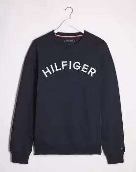 Tommy Hilfiger Navy Logo Crew Sweat