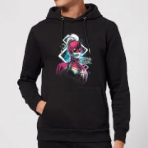 Captain Marvel Neon Warrior Hoodie - Black - XXL