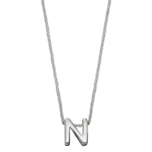 Sterling Silver Alphabet Letter N Necklace